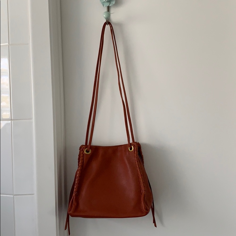 Leather purse- cinnamon colored
